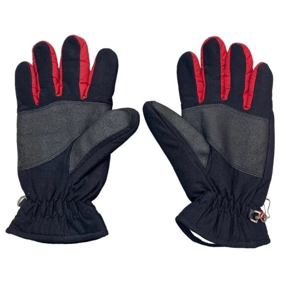 ATLANTA HAWKS Men's Black Red Gloves Small/Medium Winter Gear‎ Thinsulate Logo - Picture 2 of 15